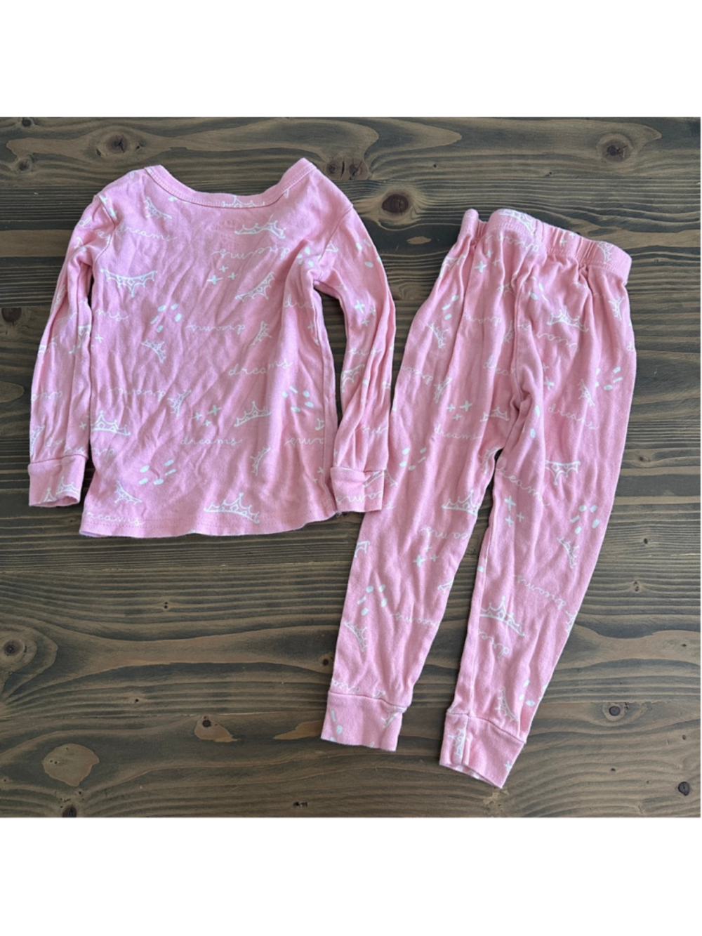 Disney Princess Pajama Set Girls 3T Pink Cinderella Belle Tiana Cotton - Picture 7 of 7